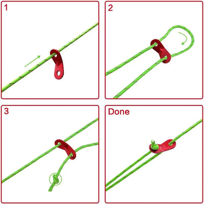 Camping Guylines Ropes for Tent Tarp,Climbing,Hiking Backpacking Outdoor Guy Lines Tent Cords Lightweight Camping Rope