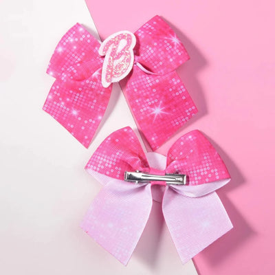 2 women's pink thread webbing with green onion powder lettering two ear clip Fashion personality cheapest items available girl m