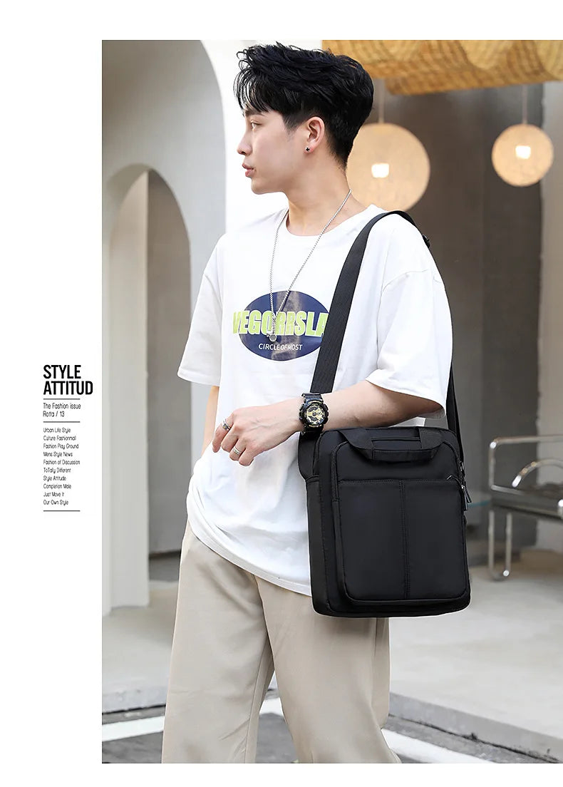 Men's High Capacity Hand Bags New Trendy Cool Men's Shoulder Bags Nylon Messenger Bags Travel Handbag Crossbody Bag Sling Bag