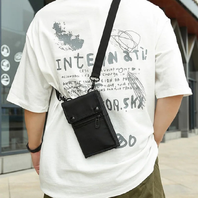 Male Bag Men Satchel High Quality Men Diagonal Mini Crossbody Bags Shoulder Multi-Function Mobile Phone Bag Outdoor Sports Bag