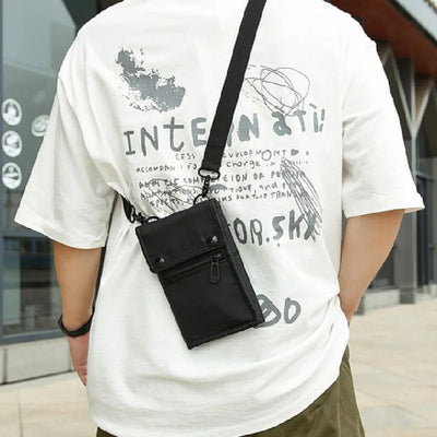 Male Bag Men Satchel High Quality Men Diagonal Mini Crossbody Bags Shoulder Multi-Function Mobile Phone Bag Outdoor Sports Bag