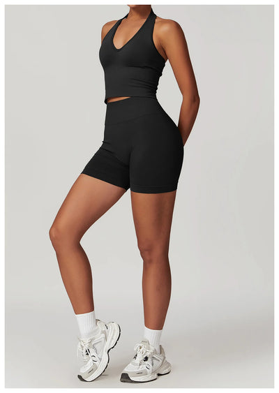 Seamless Athletic Wear Women's Clothes 2 Pieces Yoga Set Workout Sportswear Gym Clothing High Waist Leggings Fitness Sports Suit