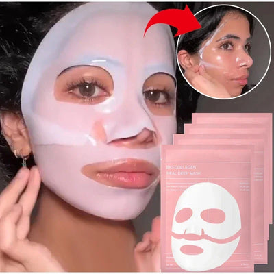 Bio-Collagen Face Mask Deep Moisturizing Overnight Mask Collagen Protein Hydrogel Soft Gel Mask Brightening Firming Skin Care