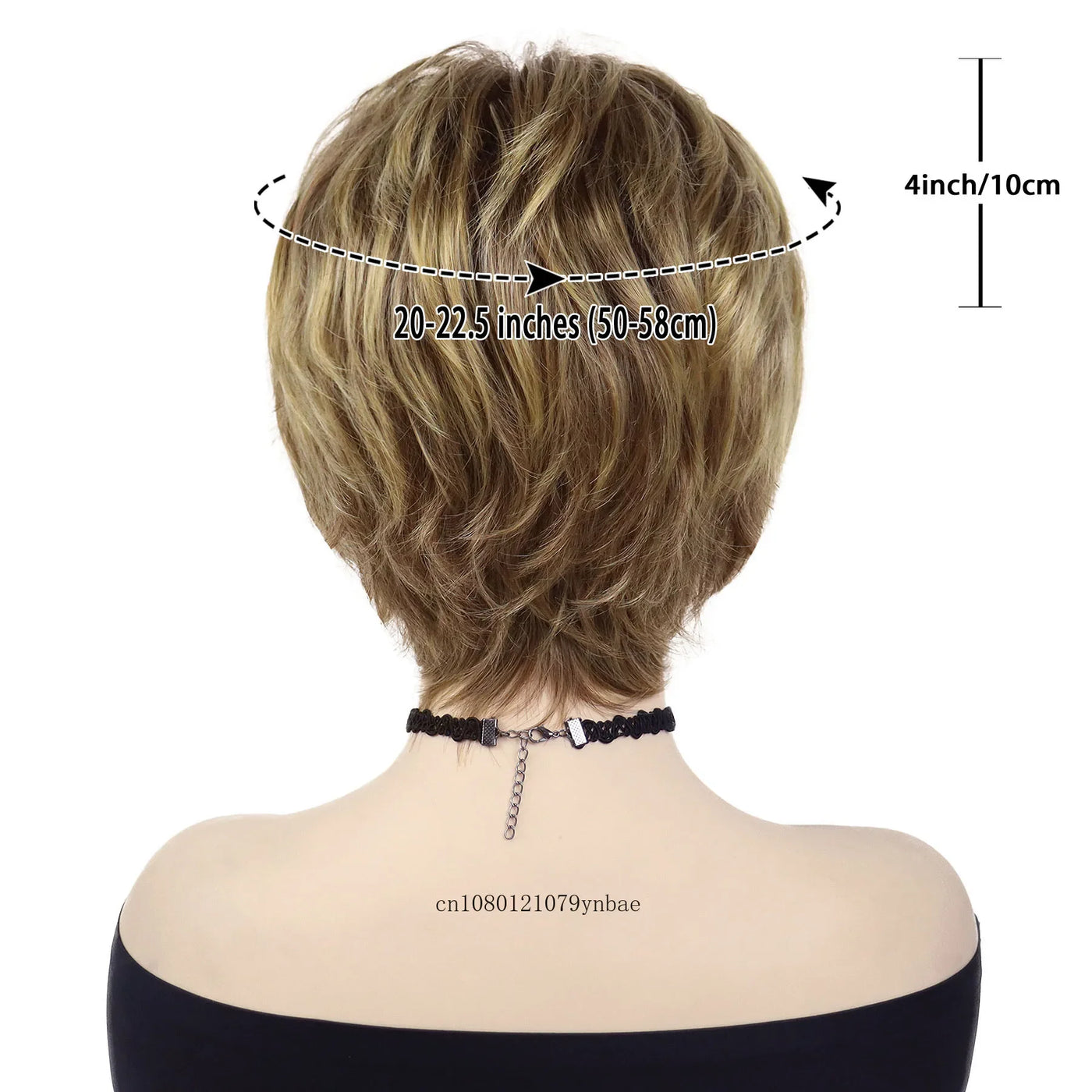 Womens Synthetic Hair Short Curly Brown Wigs Natural Looking Mommy Wig with Bangs Daily Costume Party Use High Temperature Fiber