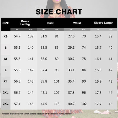 Boho Tropical Flowers Graphics Dresses for Women V Neck Maxi Dress Flowy 3/4 Sleeve with Belt