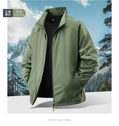 Summer Sunscreen Jacket Men's Casual Quick Dry Breathable UV Coat Outdoor Cycling Camping Fishing Lightweight Skin Windbreaker
