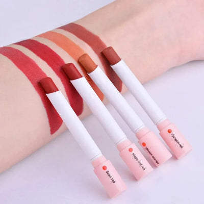 4 Colors Cigarette Lipstick Set Matte Lip Gloss Long Lasting Lip Glaze Waterproof Lip Stick Tube Nude Lip Tint Makeup Cosmetics
