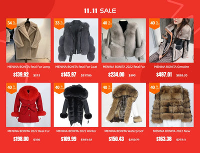 MENINA BONITA 2025 New  Luxury Winter Jacket Women's Coat Double-breasted Woven Real Natural Wool Fur Lapel Warm Loose Outerwear
