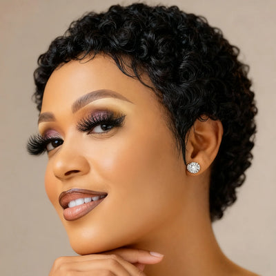 Short Curly Human Hair Wigs For Women Full Machine Made deep wave Wigs Human Hair Choice Cheap Wigs On Clearance Sale