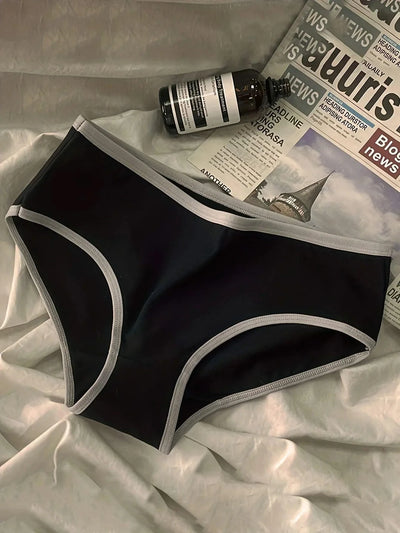 Women Panties Mid-Waist Cotton Solid Simple Sports Underwear Girls'S Briefs Comfortable Breathable Female's Lingerie