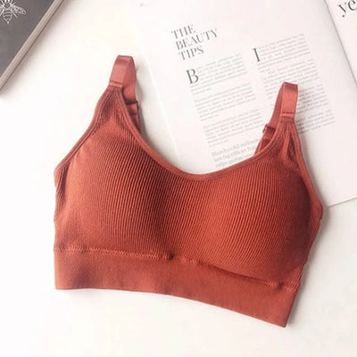 Women's Tube Top Crop Seamless Back Outdoor Sports Underwear Bra