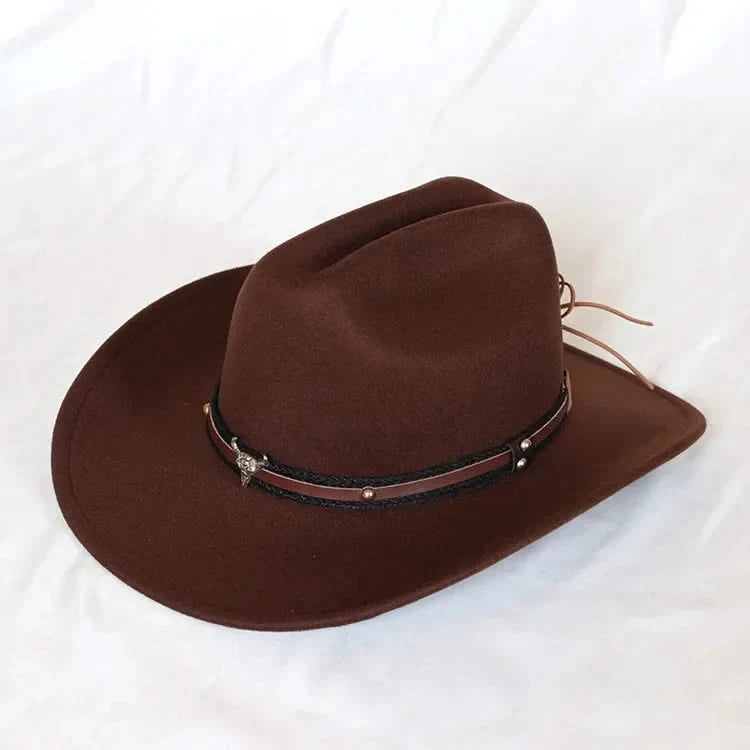 Men's Western Women's Cowboy Hat Army Green Men's Women's Cowboy Jazz Hat Wide Brim Felt Fedora Sombrero Hombre