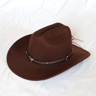 Men's Western Women's Cowboy Hat Army Green Men's Women's Cowboy Jazz Hat Wide Brim Felt Fedora Sombrero Hombre