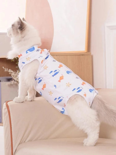 Cat Weaning Suit Pet Care Clothes Small Dogs Cat Sterilization Jumpsuit Anti-licking Surgery Recovery Clothing Kitten Outfits