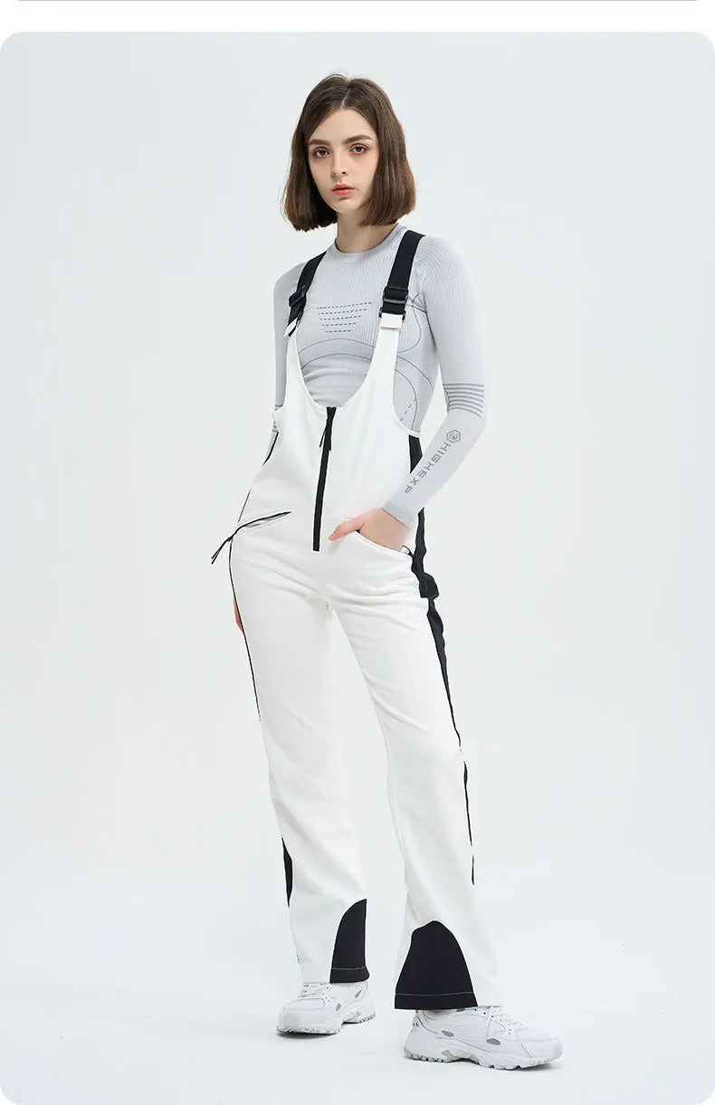 HIGH EXPERIENCE Ski Pants for Women Waterproof Camping Hiking Outdoor Thick Warm Skiing Snowboarding Winter Ski overalls