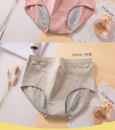 4Pcs Women's Menstrual Panties Physiological Pants Leak Proof Underwear Ladies Period Panty High Waist Cotton Briefs Lingerie