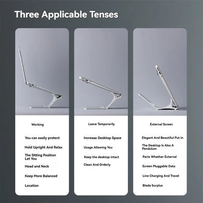 Laptop Stand Desktop Adjustable Alloy Laptop Desk Stand Support for 11-17 Inch Macbook Pro Computer Holder Stand