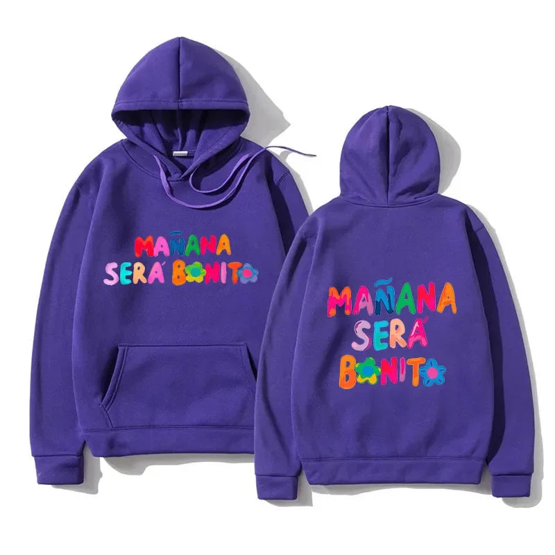 Men's Hoodies Manana Sera Bonito Bichota Karol G Women Sleeve Print Women Graphic Hooded Sweatshirt O Neck Trendy Clothes