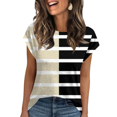 Womens Summer Tops Going Out Workout Outfits Spring Short-sleeved T Shirts Business Casual Dressy Fashion Trendy Clothes 2025