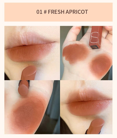 TX010Thin Tube Matte Lipstick, Waterproof and Sweatproof, Does Not Fade Or Remove Makeup, Can Be Used on Both Lips and Cheeks