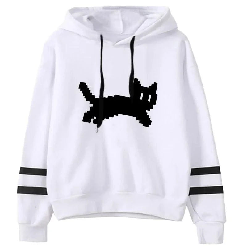 Women's Sweatshirts Pullovers Versatile Hoodies Stripe Jogging