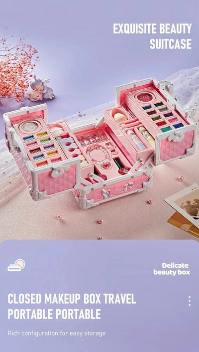 Kids Makeup Kit Little Girls 49 Pcs Washable Makeup Kit Real Girl Princess