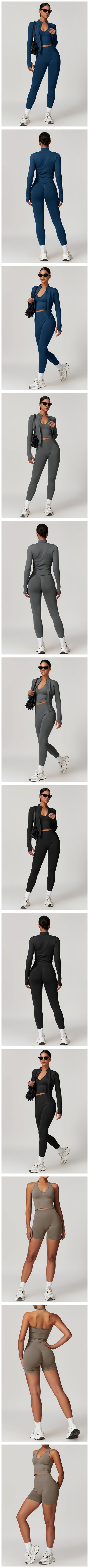 Seamless Athletic Wear Women's Clothes 2 Pieces Yoga Set Workout Sportswear Gym Clothing High Waist Leggings Fitness Sports Suit