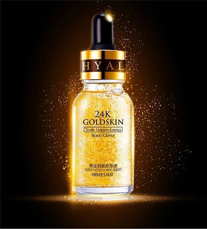 24K Gold Hyaluronic Acid Serum for Face Anti-wrinkle Anti-aging Brightening Moisturizing skincare Facial Serum Essence Face Care