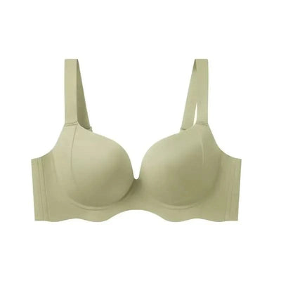 Wireless and Traceless Large Size Women's Underwear, Breast Collection, Anti-sagging, Simple Thin Mold Cup Bra, Stylish