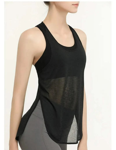 Sports Vests for Women Gym See Through Yoga Fitness Shirt Sports Top Black Running Vest Women's Jogger Shirts Workout Female