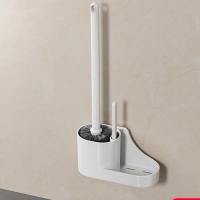 Cleaning Tools Long Handle Toilet Brush Set Wall Mounted Hanging Hole Cleaning Brush Durable Toilet Scrubber Bathroom