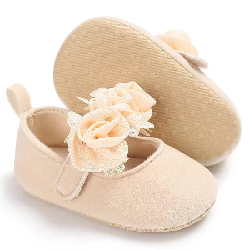 Children's Soft-Soled Flat Shoes With Design | Baby Shoes For All Seasons 0-1 Year Old |Girls Princess Shoes | First Walkers