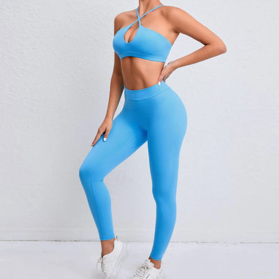 2PCS Athletic Wear Yoga Women's Tracksuit  Fitness Yoga Sets Sportswear Workout Bra+High Waist Leggings Gym Clothing Sports