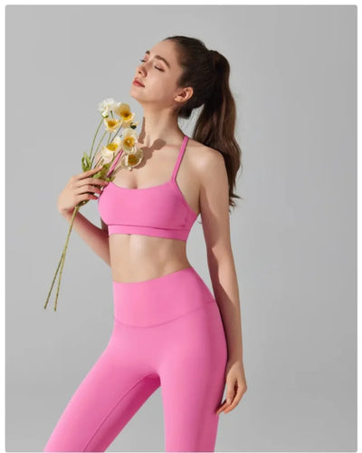 Women's Matching Activewear Set Sports Bra & High Waist Leggings 2-Piece Workout Outfit Gym Clothes for Yoga, Running & Fitness