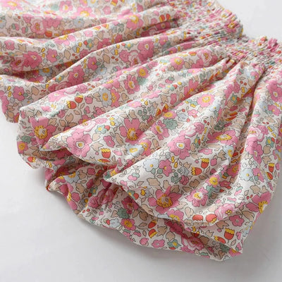 Summer Clothes Set for Baby Girls Kids Kawaii Vest Tops and Floral Printed Butt Pants Children Korean Style Casual Playwear