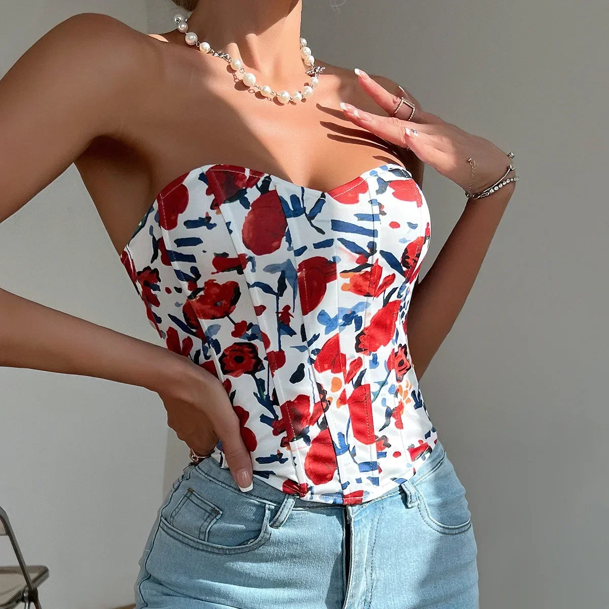 Sexy Corsets Women Shaper Camis Underbust Body Woman Clothes Casual Bustier Ladies Crop Tops Lingerie Strapless Tanks