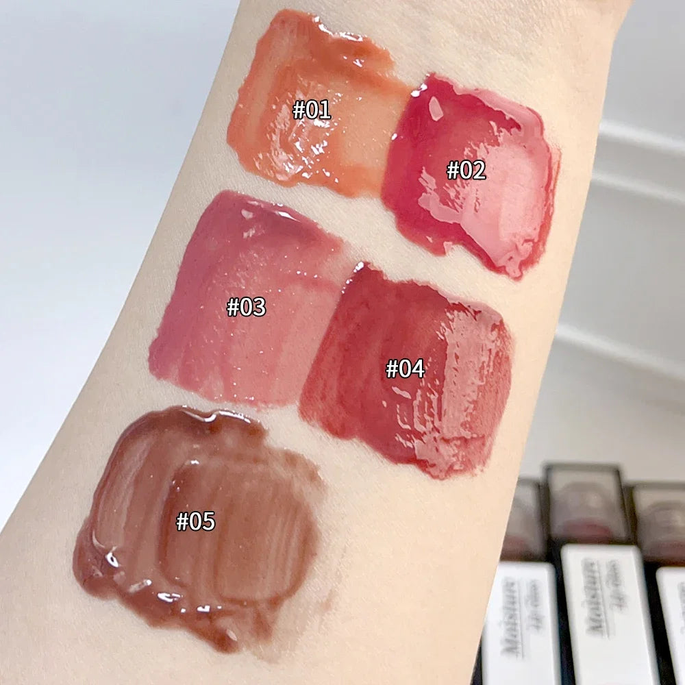 Nude Grey Mirror Jelly Lip Gloss Water Light Gloss Moisturizing Non-stick Cup Stain Lip Glaze Waterproof Lasting Makeup Cosmetic