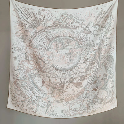 100% Real Silk Scarf Shawl Large Head Scarves Hijab for Hair Wrapping 90cm