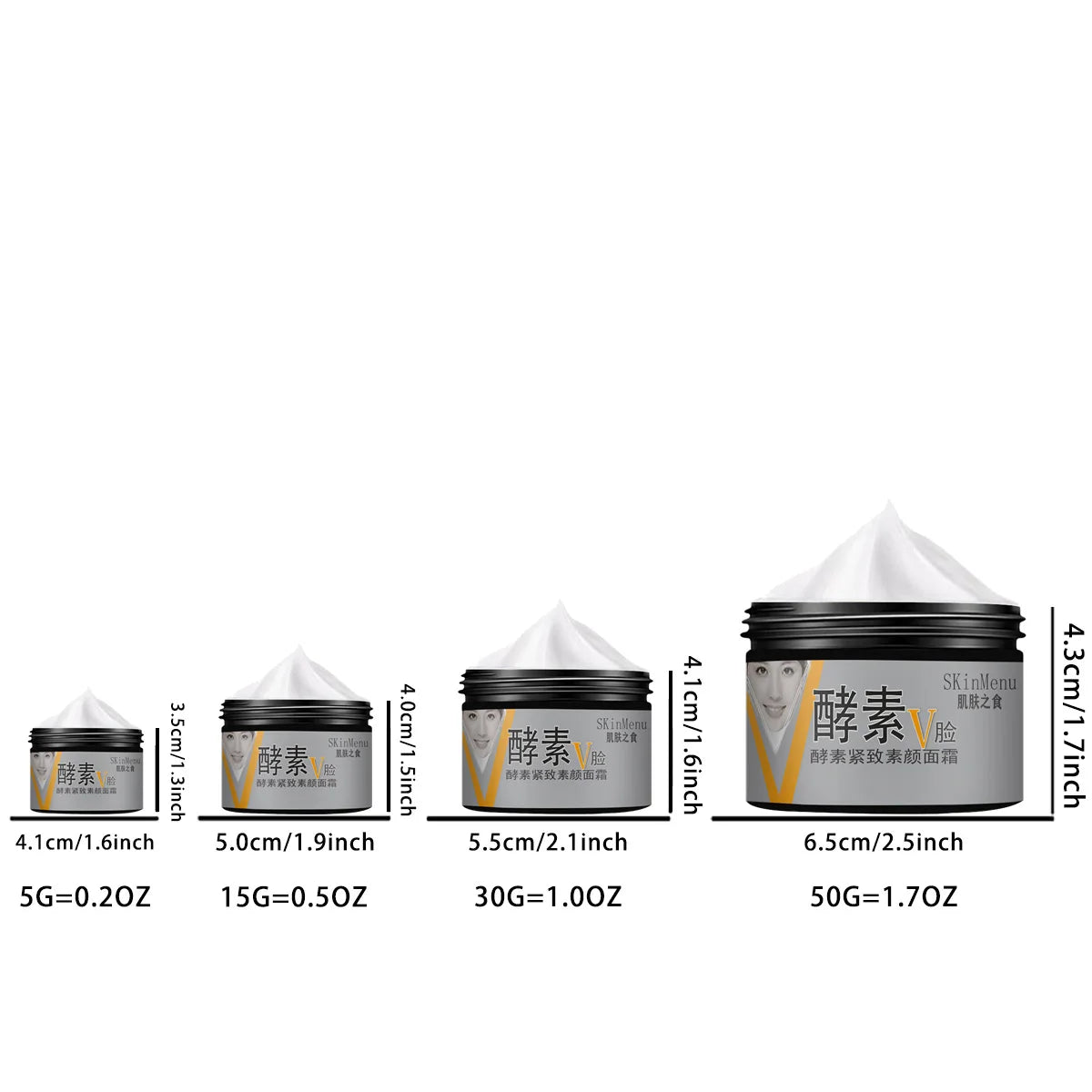 Enzymatic firming skin care face cream contains curcumin and betaine
