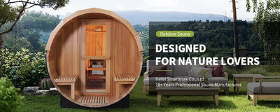 Panoramic Glass Luxury Barrel Sauna Outdoor 4-6 People Use Customize Sauna Room for Spa