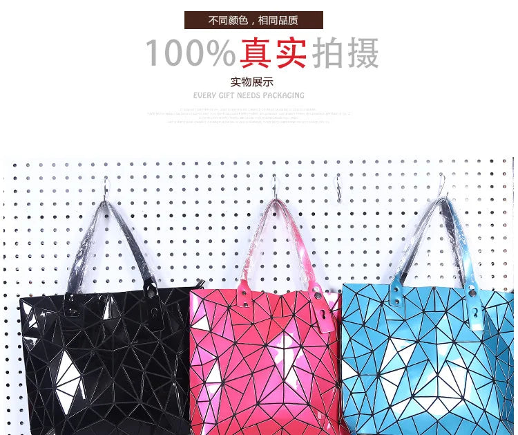 Fashion Luxury bag Women Top-Handle Bag New Designer Famous Brand Lady Shoulder Bag Bright Geometry Female Handbags Totes