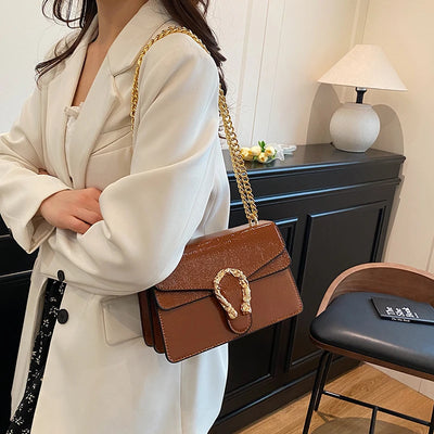 Luxury Brand Leather Handbag For Women Elegant Classic Popular Ladies Shoulder Bag By Famous Designer Modern
