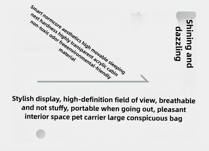 Portable Pet Outdoor Use Transparent Cat Bags Travel Box Large Space Breathable Mobile Easy Interaction Pet Carrying Supplies