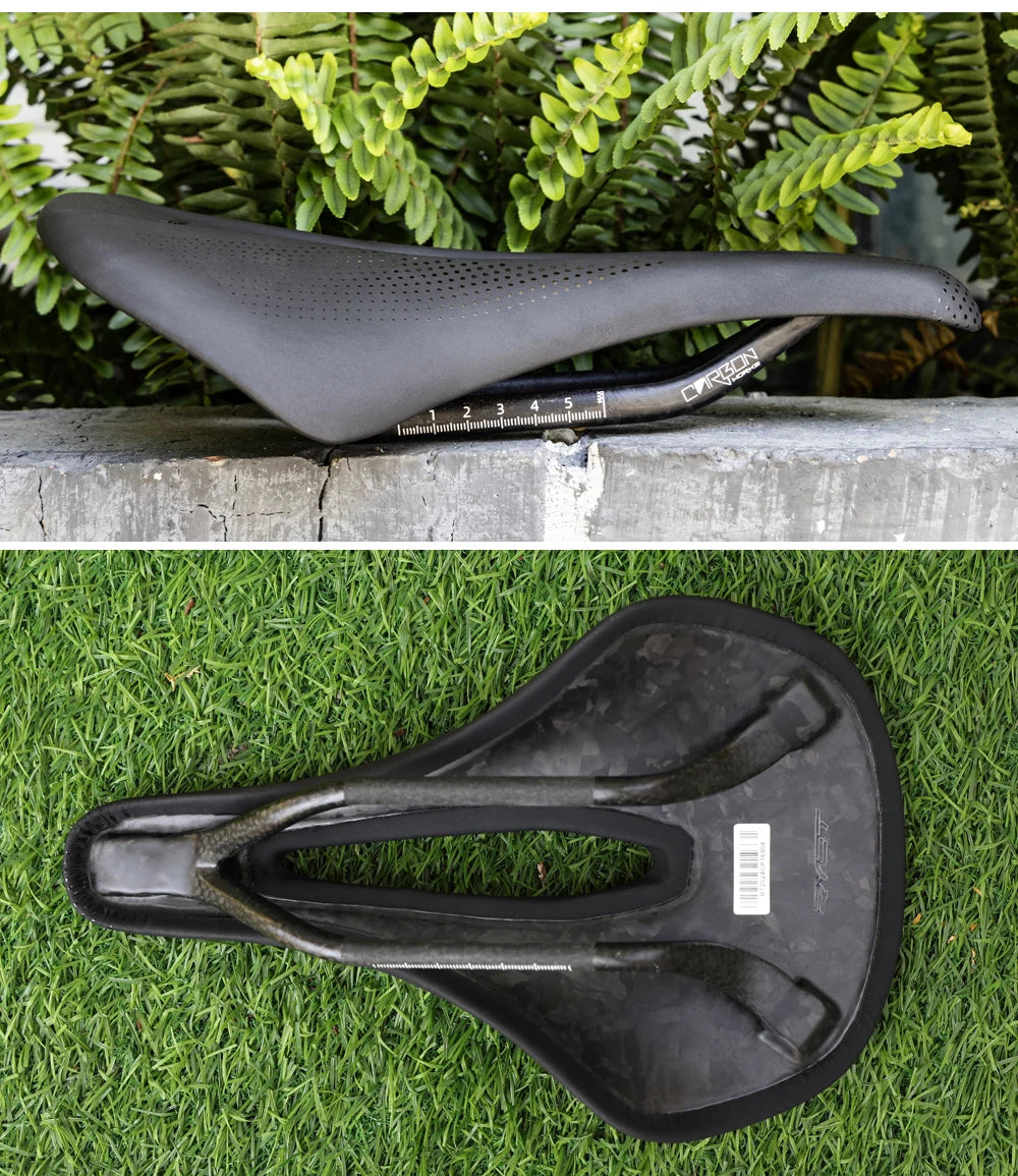 RYET 3D Printed Bike Carbon Saddle 140mm 142mm Super Light Road MTB Racing EVA Saddles Bicycle Seat Cushion Cycling Seating Part