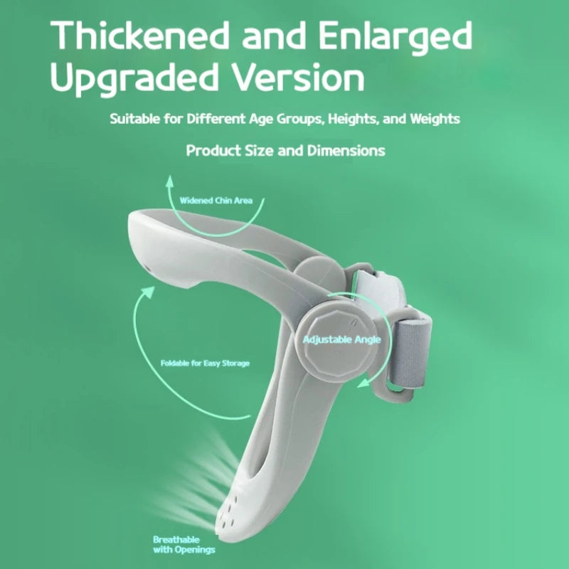 Neck brace, adjustable neck brace, neck traction device, anti sagging home correction fixing strap