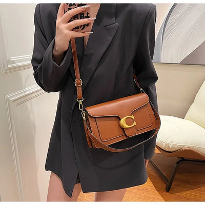 Luxury - Grade 2025 Women's Exclusive Small Square Shoulder Bag - Solid - Color Aesthetic, Niche - Style Design& Daily, Stylish