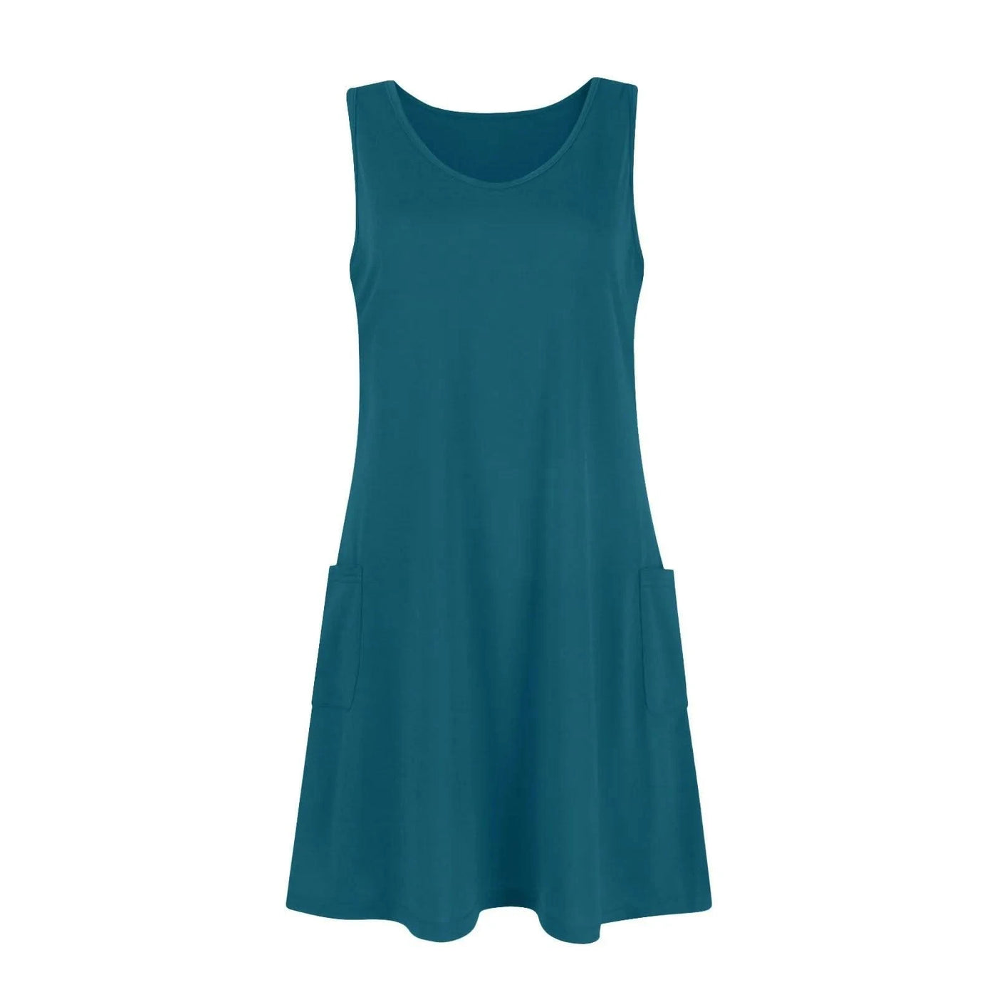 Womens Summer Dresses Plain Loose V Neck Sleeveless Sundresses Swimsuit Coverup With Pockets Vestidos Para Mujer платье женское