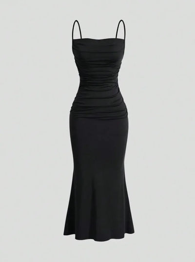 Women's Dress 2025 Spring Summer Elegant Party Fitting Slim Spaghetti Strap Mermaid Hem Maxi Fashion Lady Party Dresses Vestidos