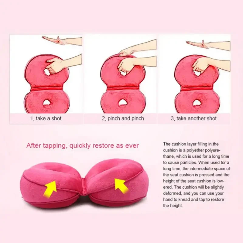 Seat Cushion Multifunctional Dual Comfort Memory Foam of Hip Lift Seat Cushion 8 Colour Beautiful Butt Latex Seat Cushion