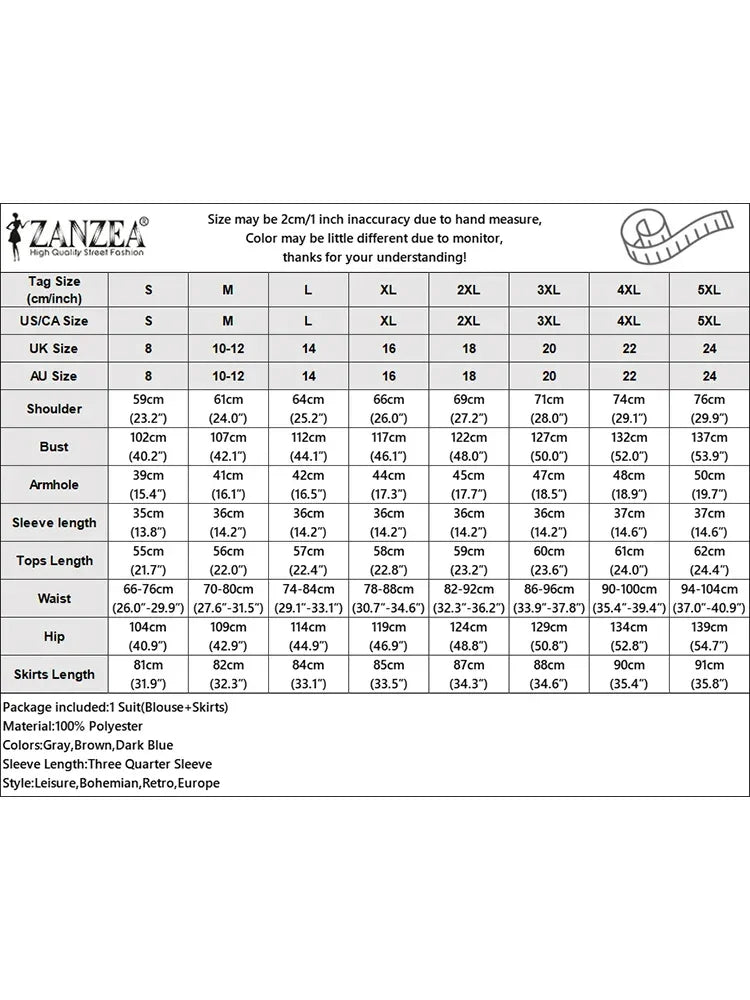 Stylish Women Tracksuits Spring 2pcs Outfits Solid Work Matching Sets 2025 ZANZEA Casual Long Sleeve Blouse Dress Suits Oversize